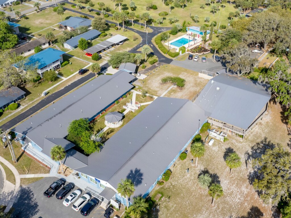 Aerial Drone Photo Of Retirement Community In Fl