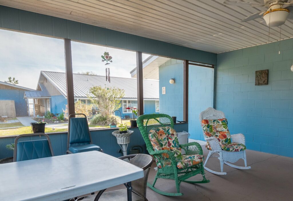 Photo Of Indoor Patio And Rocking Chairs
